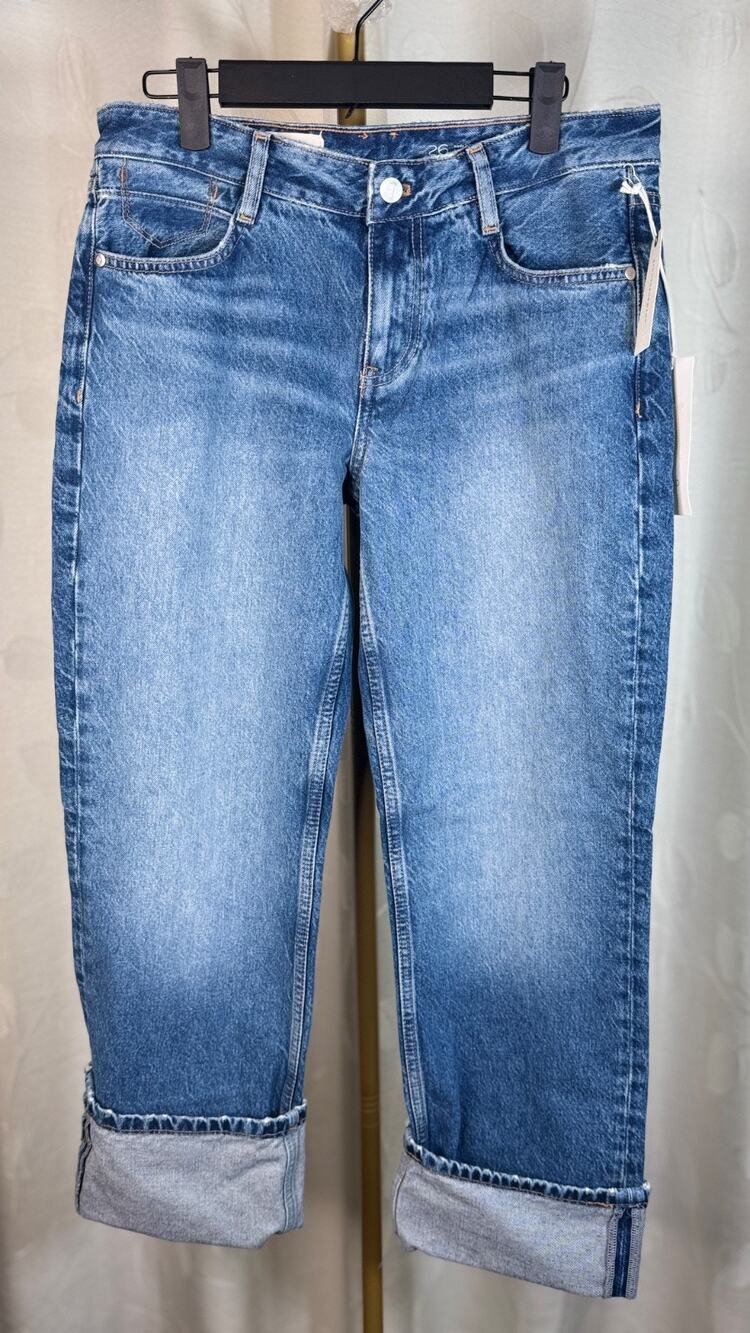 Pilcro Mid Rise/Straight Leg Mid Rise Denim Jeans, Size 26